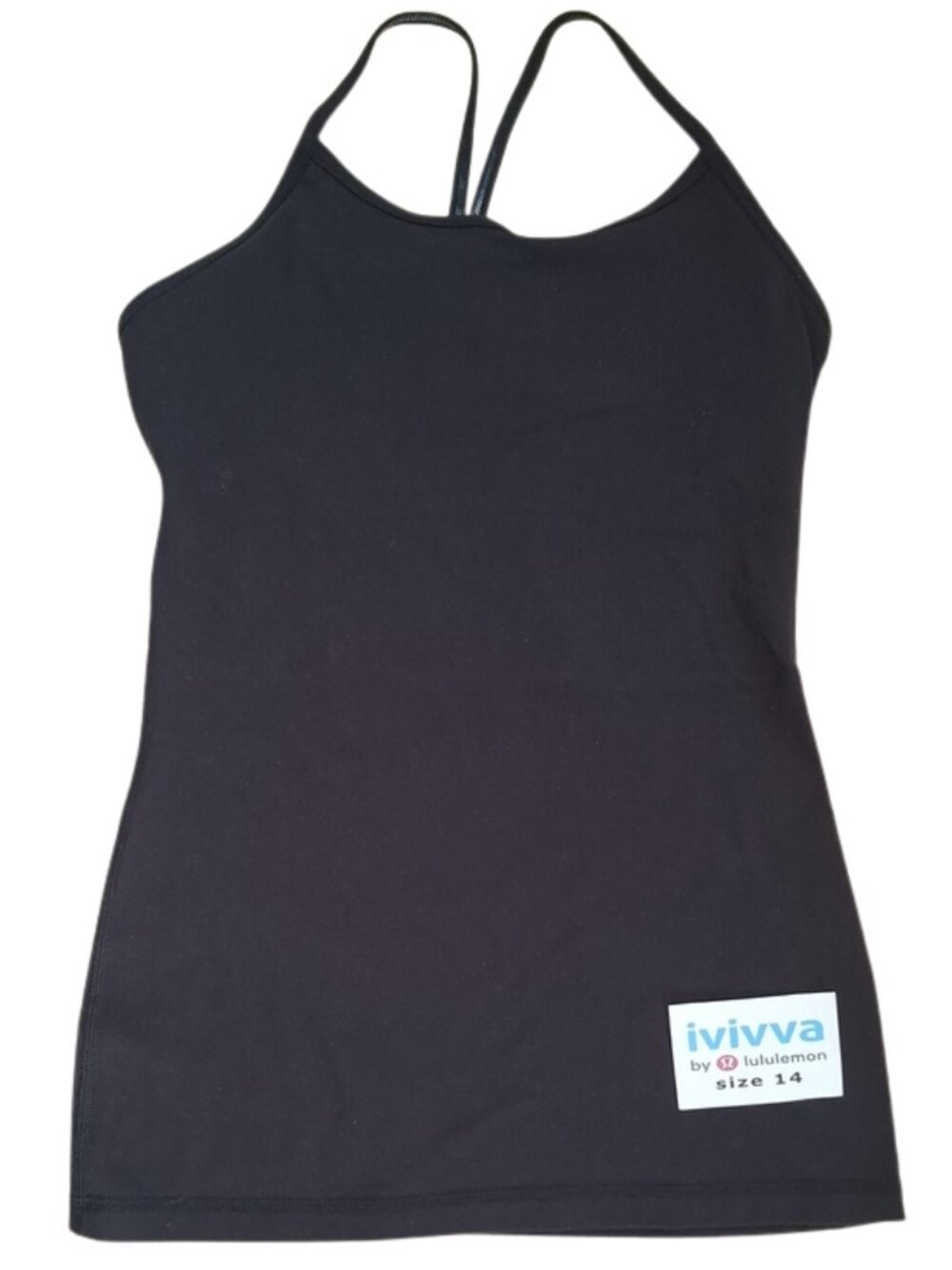 Ivivva Girl by Lululemon 🍋Tumblin' Tank black with bra liner size 14